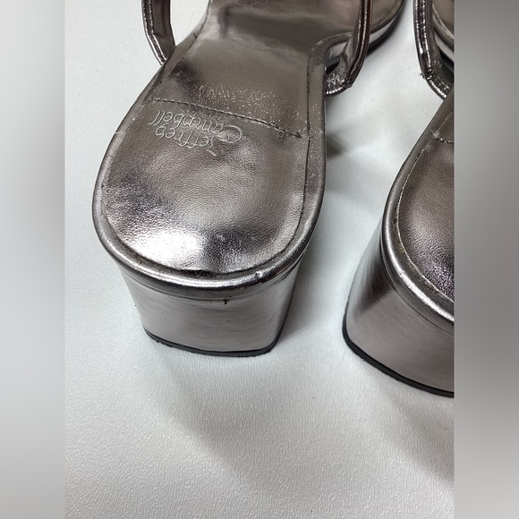 Jeffrey Campbell Adapt Slide Sandal In Silver Size  9.5